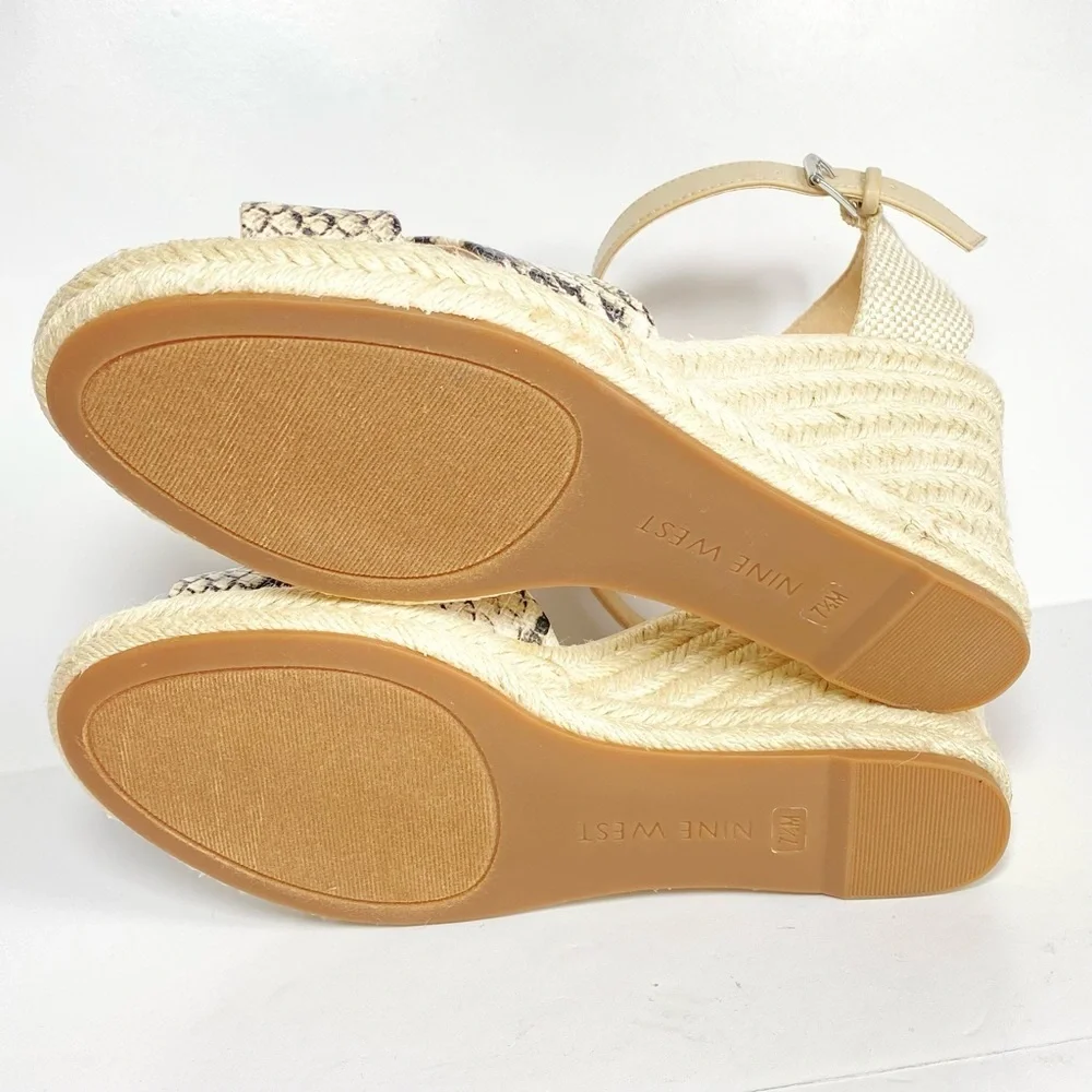 Nine West‎ JoyDyn8 Espadrille Sandals Snake Prints